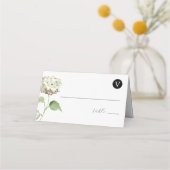 Carte De Placement Wedding Monogram Hydrangea Escort Cards (Devant)