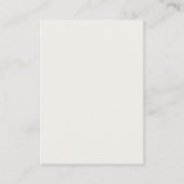 Carte De Placement Wedding Table Number Sign - Stylish Modern (Dos)