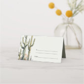 Carte De Placement Western Boho Cactus Mariage du paysage du désert (Dos)