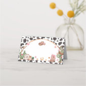 Carte De Placement Western Bows Pink Cowgirl (Devant)