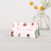 Carte De Placement Western First Rodeo Cowgirl Carte de lieu d'annive (Devant)