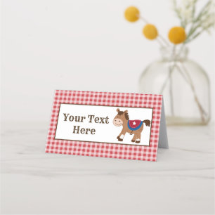Carte De Placement Western Horse Cowboy Party Plaques
