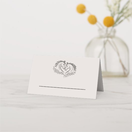 Carte De Placement Western Horse Elégant Mariage campagnard rustique (Devant)