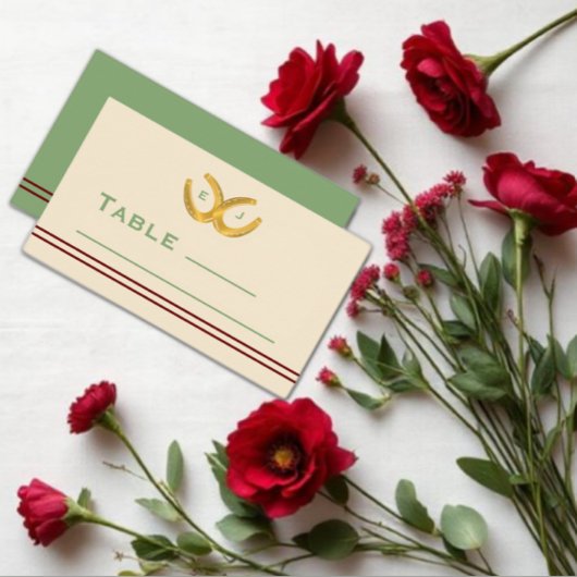 Carte De Placement Western Horseshoe Mariage