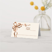 Carte De Placement Whimsical Funky Boho Bow Christmas Dinner Party (Devant)