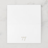 Carte De Placement Whimsical Gold Calligraphy Buffet Étiquettes alime (Extérieur déplié)