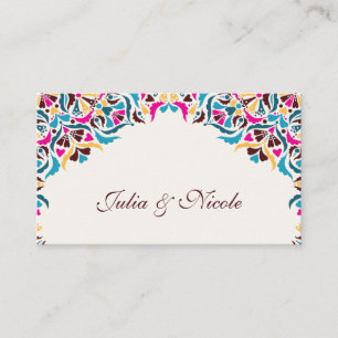 Carte De Placement Whimsical Luxury ivoire Floral Style Mariage front