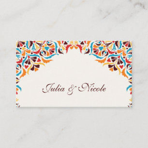Carte De Placement Whimsical Luxury ivoire Floral Style Mariage front