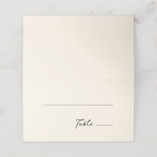 Carte De Placement Whimsical Quirky manuscrit gris foncé (Extérieur déplié)