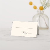 Carte De Placement Whimsical Quirky manuscrit gris foncé (Devant)