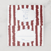 Carte De Placement Whimsical Stripes Handwritten Painted Wedding  (Extérieur déplié)