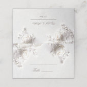 Carte De Placement White 3D Flowers Arched Wedding (Extérieur déplié)