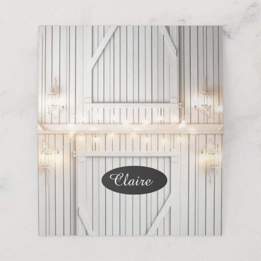 Carte De Placement Whitewing Farmhouse Lights Table Place Card (Extérieur déplié)