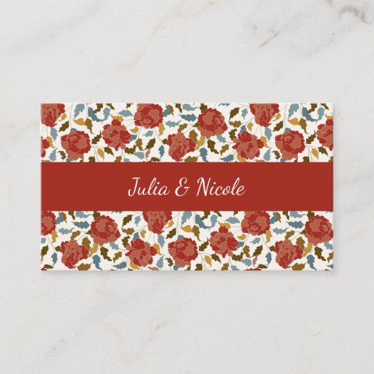 Carte De Placement Wild Rose Floral Petals Garden Affair Mariage (Devant)