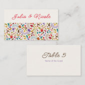 Carte De Placement Wild Rose Woods Exotic Flower Garden Mariage (Devant / Derrière)