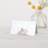 Carte De Placement Winter Wonderland Boy Food Tente Place Card (Dos)