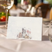 Carte De Placement Winter Wonderland Boy Food Tente Place Card