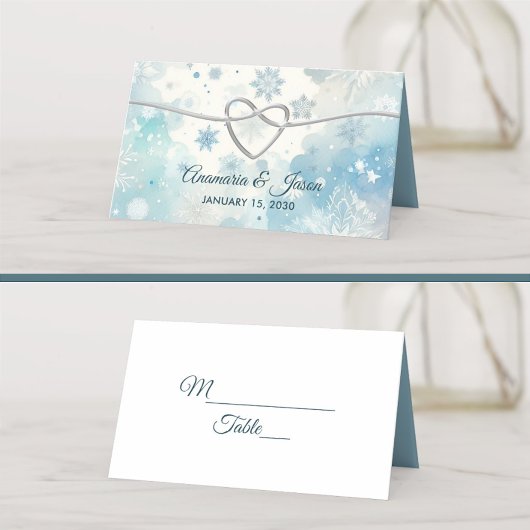 Carte De Placement Winter Wonderland Mariage Place Card