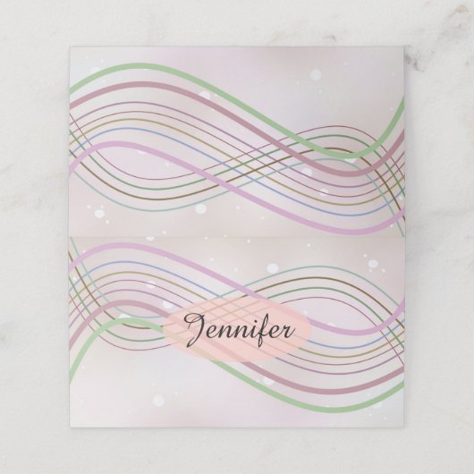 Carte De Placement Winter Wonderland Nom Lieu Titulaire (Extérieur déplié)