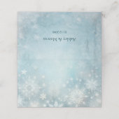 Carte De Placement Winter Wonderland Snowflake Mariage (Extérieur déplié)