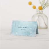 Carte De Placement Winter Wonderland Snowflake Mariage (Dos)