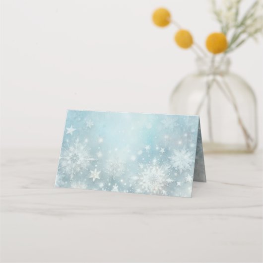 Carte De Placement Winter Wonderland Snowflake Mariage (Devant)