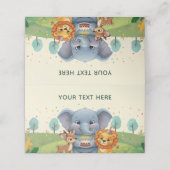 Carte De Placement Woodland Animals Sweet Birthday Tent (Extérieur déplié)