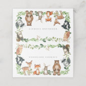 Carte De Placement Woodland Buffet Food Labels (Extérieur déplié)