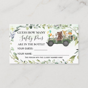 Carte De Placement Woodland Combien de broches de sécurité Baby showe