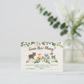 Carte De Placement Woodland Floral Devinez Combien De Baby showers Je (Debout devant)