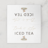 Carte De Placement Woodland Fox Girl Drinks & Sips Iced Tea Drink (Extérieur déplié)