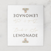 Carte De Placement Woodland Fox Girl Drinks & Sips Lemonade Drink (Extérieur déplié)