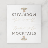 Carte De Placement Woodland Fox Girl Drinks & Sips Mocktails Label (Extérieur déplié)