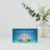 Carte De Placement World Travel Snow Globe Bar Bat mitzvah Plaque (Debout devant)