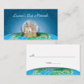 Carte De Placement World Travel Snow Globe Bar Bat mitzvah Plaque (Devant / Derrière)