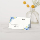Carte De Placement Yellow Mediterranean Lemon Wedding (Devant)