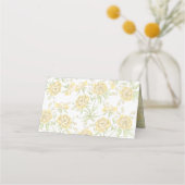 Carte De Placement Yellow Rose Wedding (Dos)