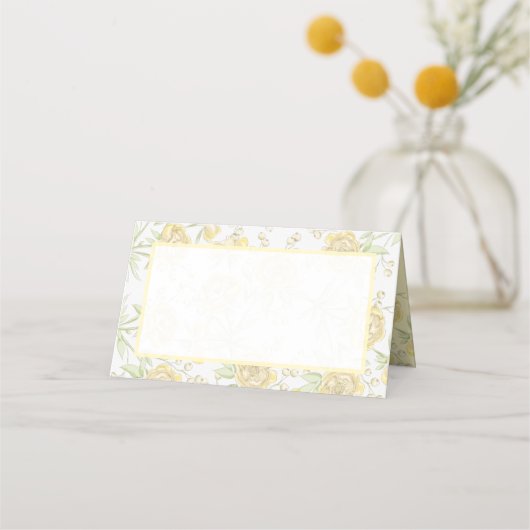 Carte De Placement Yellow Rose Wedding (Devant)