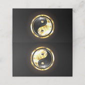 Carte De Placement Yin Yang or sur noir (Extérieur déplié)