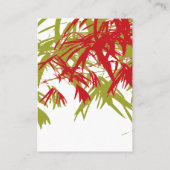 Carte De Placement Zen Bamboo Feuille double bonheur Mariage chinois (Dos)