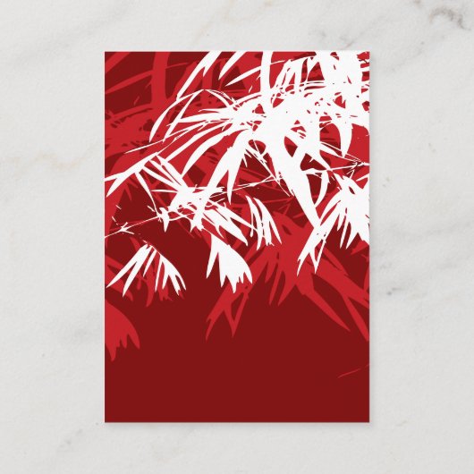 Carte De Placement Zen Bamboo Feuille double bonheur Mariage chinois (Dos)