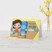 Carte de plage (Fleur jaune)