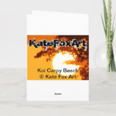 Carte de plage de Koi Carpy (Dos)