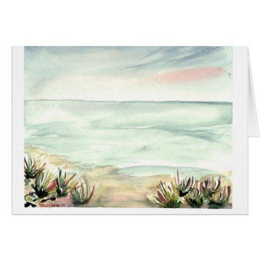 Carte de plage de sable (Devant Horizontal)