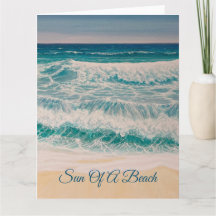 Carte de plage mer surf soleil