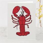 Carte de plage nautique de homard mignon (Fleur jaune)