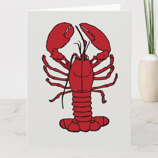 Carte de plage nautique de homard mignon (Devant)