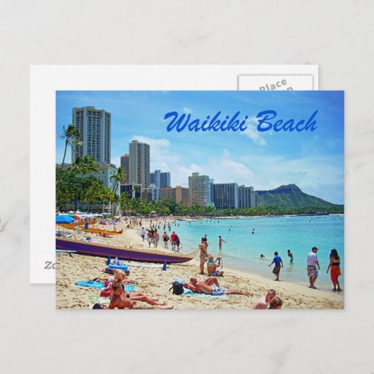 Carte de plage Waikiki (Devant / Derrière)