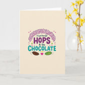 Carte de plaisir de houblon et de chocolat (Fleur jaune)