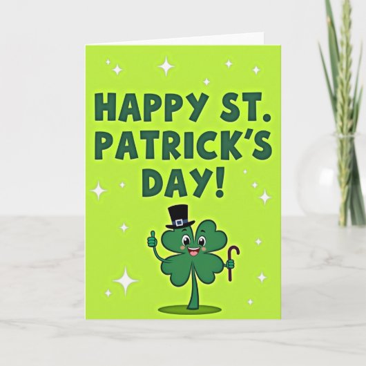 Carte de plaisir de la Saint-Patrick chanceuse (Devant)